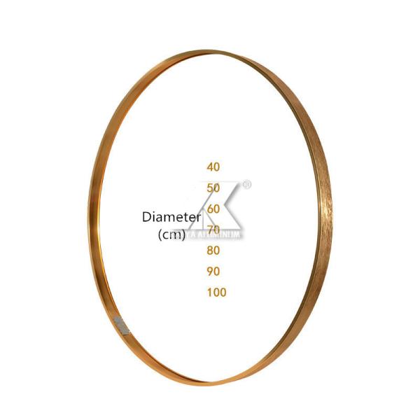 Modern Metal Round Aluminium Mirror Frame 6063 T5 For Wall Pictures