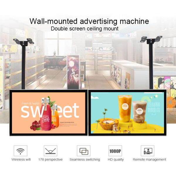 32" Ceiling Mount Android 9 Digital Signage LCD Advertising Screens Dual Screen