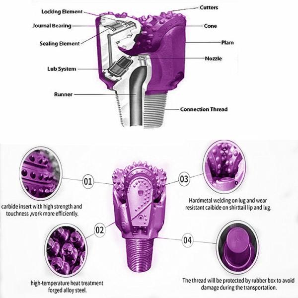 Tricone Roller Cone Drill Bit High Performance Water Well Drilling Bit 7 7/8 Inches TCI Tricone Bit