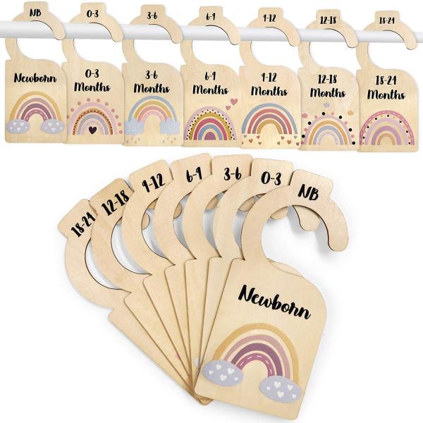 Baby Closet Dividers Double Sided Baby Nursery Size Dividers Arrange Clothes by Type or Age