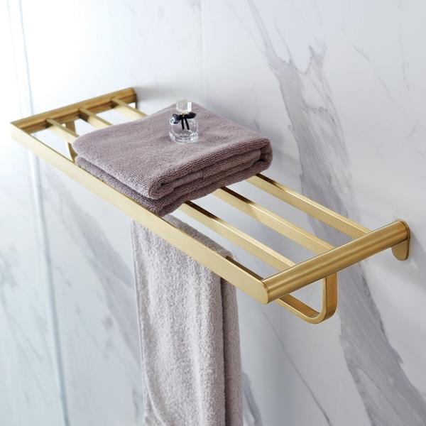Quality Multi Function Double Bathroom Towel Racks Hardware Custom Logo for sale