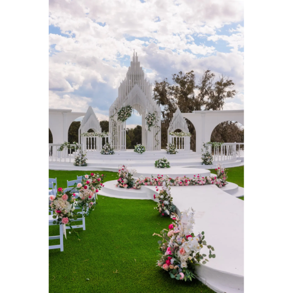 Solar Aligned Ceremony Altar Permanent Wedding Structure With Seasonal Light