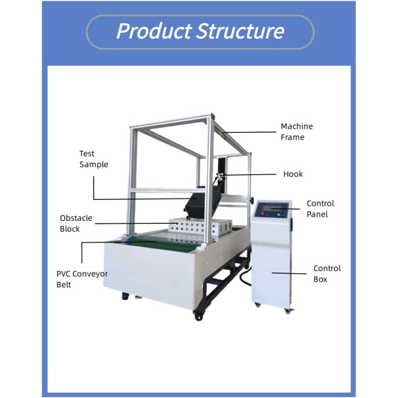 Luggage Stair Road Condition Testing Machine Suitcase Wheels and Shell Stairs Collision Testing Machine