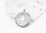 Flower Aromatherapy Diffuser Necklace , Stainless Steel Essential Oil Diffuser