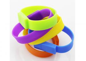 Buy cheap Portable Silicone Bracelet USB Flash Drive Colorful With Customized Logo product