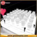Customized LED Acrylic Tray For Shot Glasses for Brand Advertisement