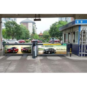 RS485 Automatic Parking Advertising Barrier Gates With Advertisement 450 * 880mm