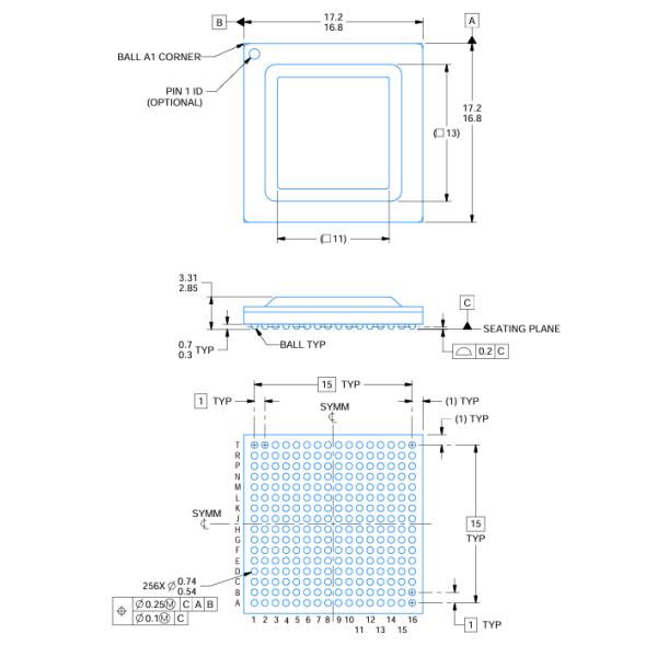 ADC12DL3200ACF RF-Sampling ADC 12-Bit Resolution Dual 3.2GSPS Channels 6.4GBaud Rate JESD204B Interface Multi-Band Operation Ultra-Low Power Wide