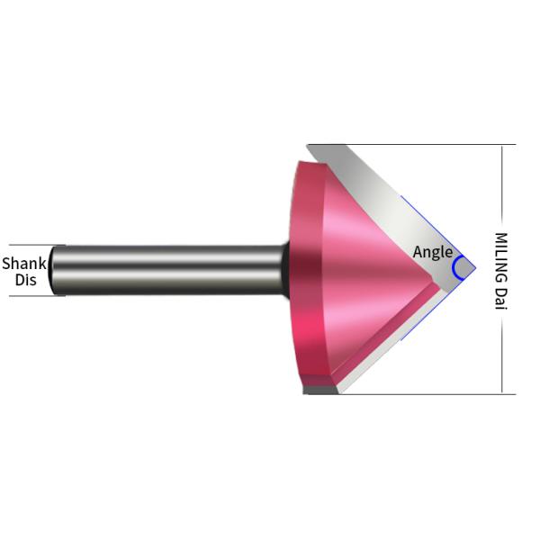 OEM Customizable Tungsten Cobalt Alloy Carbide Tipped 3D CNC Engraving V Bits 6*22 60 Degree for Acrylic PVC Density Board Hard