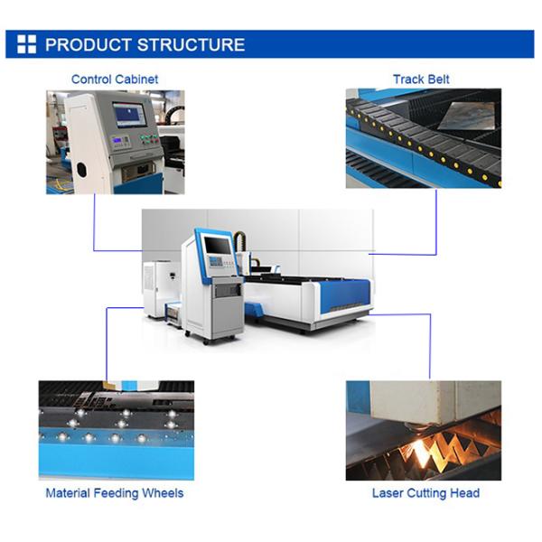 High Efficiency CNC Laser Cutting Machine 2000W 1500 X 6000mm For Aluminum