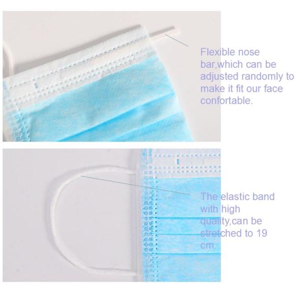 Lightweight Disposable Face Mask With Elastic Ear Loop PPE Consumables