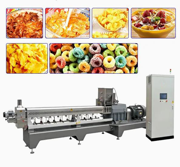 Fully Automatic Corn Flakes Processing Machine Snack Maker Machine 200-260kgs/H