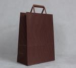 Customized Exquisite Kraft Paper Carrier Bag Printing with Flat Handle and Logo