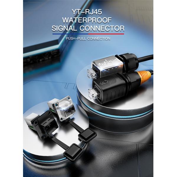 CNLINKO 8P8C RJ45 Connector Shield Cat6 RJ45 Socket Waterproof RJ45 Connector with Dust Cover