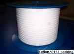 PTFE Gland packing White Low Friction 100mm x 100mm For Pumps