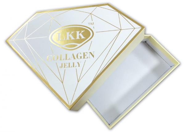 Luxury Diamond Shape Cosmetics Gift Box / 8x8 Gift Box With Logo Stamping