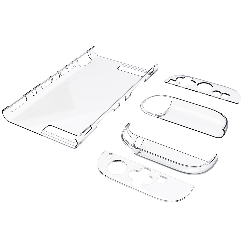 Laudtec Clear Switch 2 Game Console Split Protective Case PC Crystal Transparent for Switch 2 Protective Case
