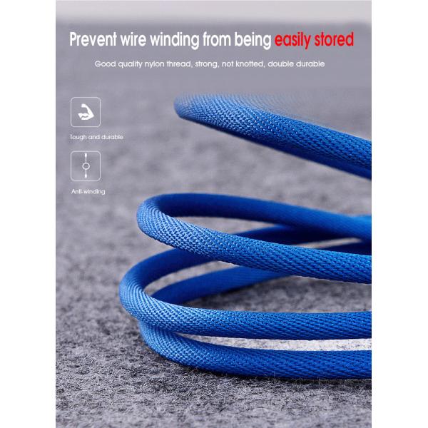 Factory directly Sell 1M 2M Right Angles Nylon Braided Lightning to USB A Cable -iPhone Charger