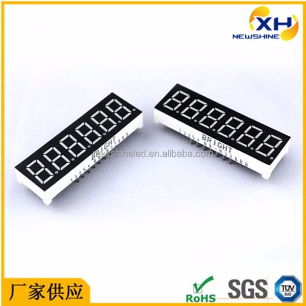 High Brightness LED 6 Digit 7 Segment Display Featuring 0.36 Inch Digit Height for Accurate and Readable Numeric Output