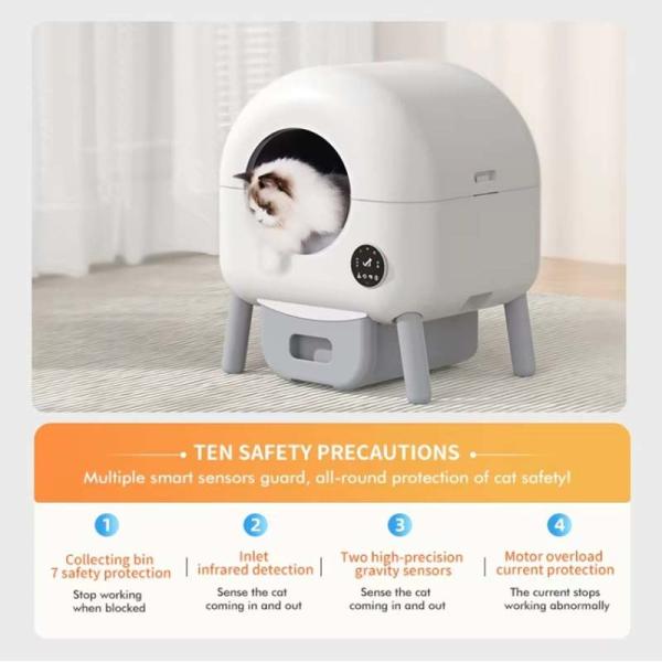 Customizable Pet Smart Automatic Self Cleaning Cat Litter Box Large Capacity