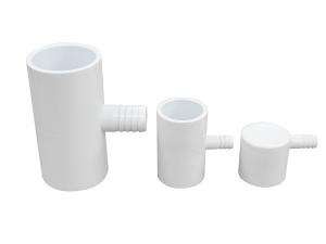 Buy cheap 90 Degree PVC Tee Fittings 1&quot; S x 3/8&quot; Ribbed Barb Ell Adapter product