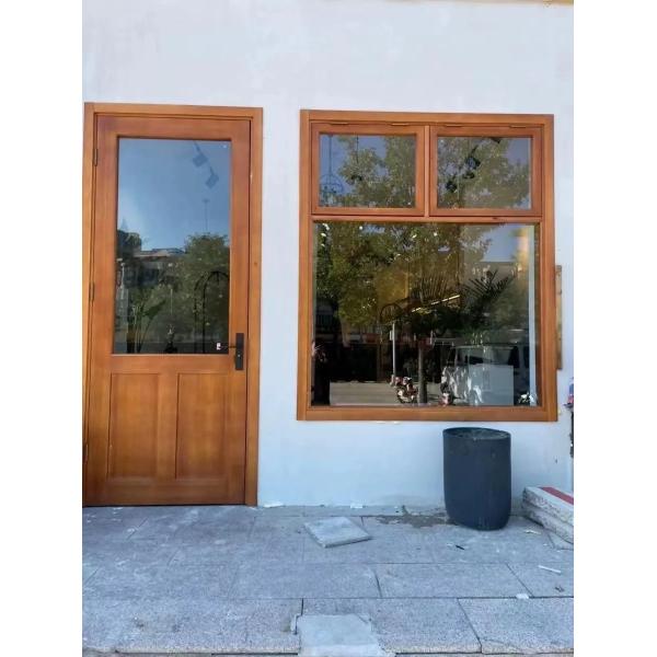 High-efficiency casement windows with 6063-T5 aluminum profile and powder coated surface treatment for residential houses