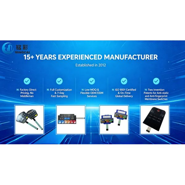 Custom Capacitive Touch Membrane Switch with High-Transmittance PET Film, Waterproof and Oil-Proof FPC Flexible Keypad