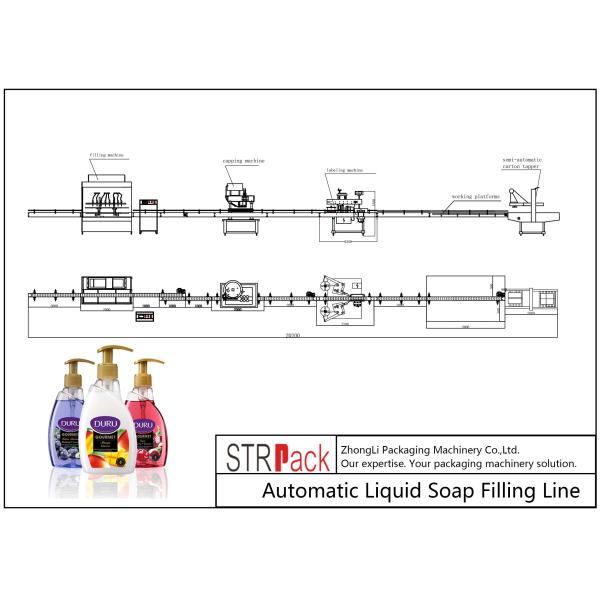 Liquid Soap Bottle Filling Line Automatic Shampoo Filling Machine Stable