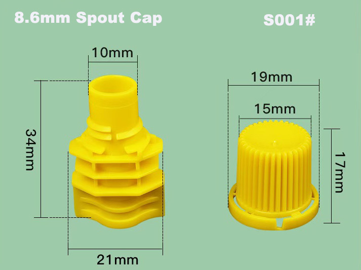 High Hardness Spout Closure Burr Free Injection Molding Caps Scratch Resistant