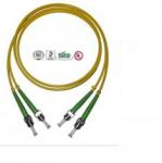 2 Core ST Fiber Optic Cable , PVC LSZH Cable For Data Transmission