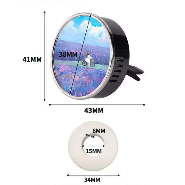 Sublimation Car Vent Aroma Air Car Holder Clip Essential Diffuser