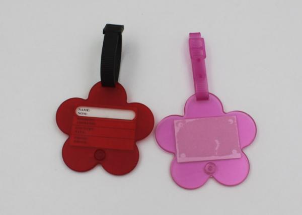 Eco - Friendly Flower Shape Baggage Identification Tag / Soft PVC Luggage Tag