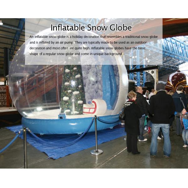 Outside Clear PVC 3m 4m 5m Inflatable Snow Globe With 3 Years Warranty