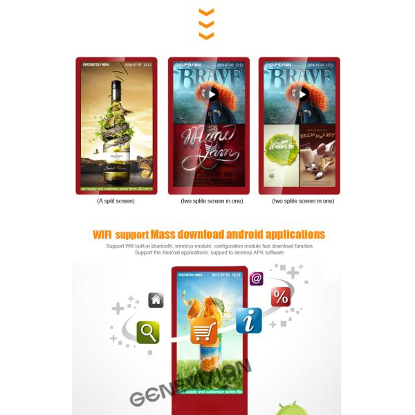 Totem Touch Screen Kiosk For Shopping Mall / 55 Inch Lcd Digital Signage Display Advertising