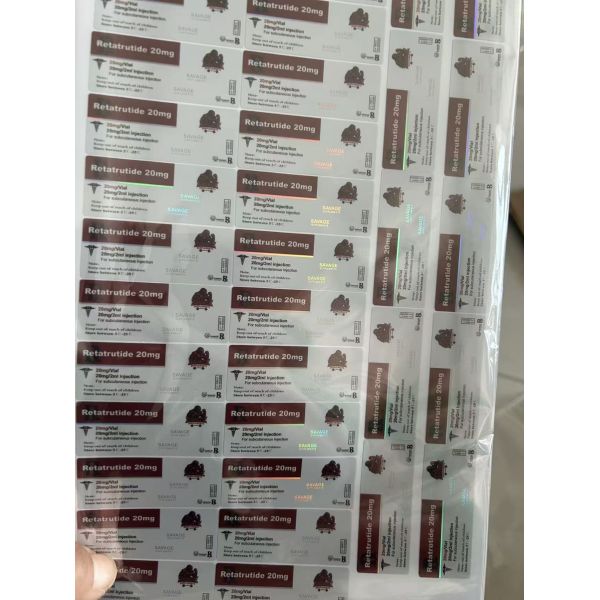Glow 70mg 2ml 3ml Vial Labels With Customized design