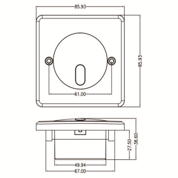 Waterproof Motion Sensor Wall Mounted Version MSA002 for LED Panel & Down Light On / Off Function