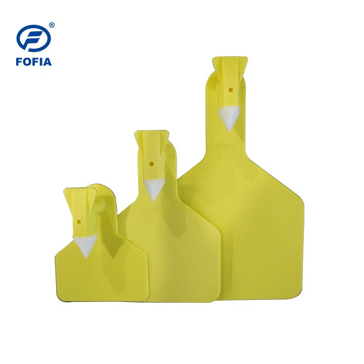 Custom New TPU Plastic Yellow Cattle Ear Tags Laser Coding | Fofia T914 Model for Livestock Management Farm Feedlot Cow ID