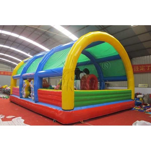 Large City Bounce Jumpers With Tent Fire Retardant Environmental Friendly