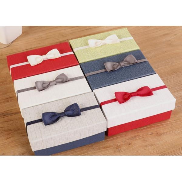 Cosmetic / Perfume Corrugated Paper Box Handmade With Bow Decoration