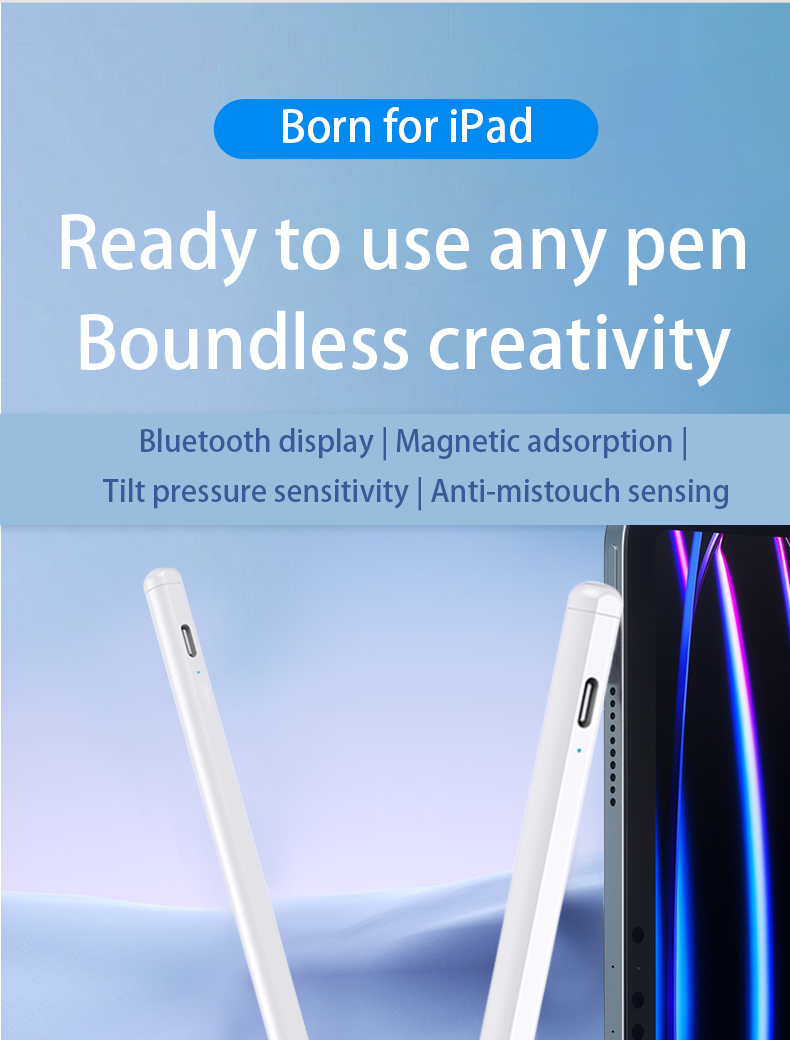 Custom features support Bluetooth connection 30min full charging Capacitive stylus Pencil for iPad 2018 and later