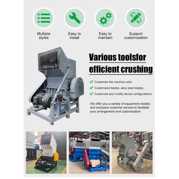 PVC Pipe Plastic Crusher for Rigid Plastic Pipe Profile Scrap