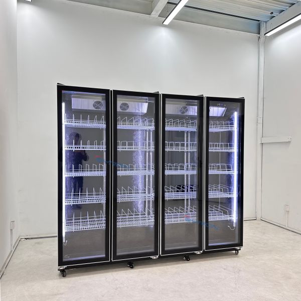 Freestanding Beverage Cooler Refrigerator Glass Fronted Drinks Fridge