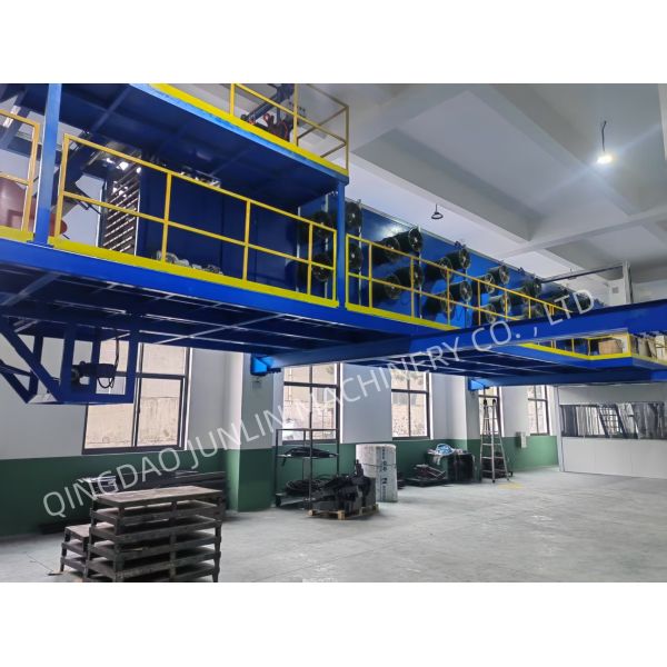 Space Saving Overhead Hanging Rods Type Batch Off Cooler For Rubber Sheet Cooling