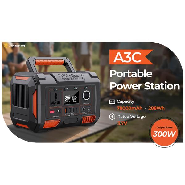 300W Portable Solar Power Station with Lithium Battery and MPPT