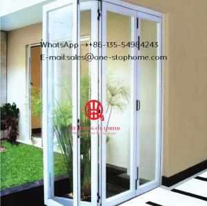 Buy cheap patio doors for villa use,Exterior Room Dividers Soundproof Insulated Glass,Aluminium Double Glass Sliding Folding Door product
