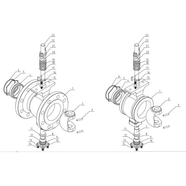 Jacked Pneumatic Segment Ball Valve For Paper And Pulp Process