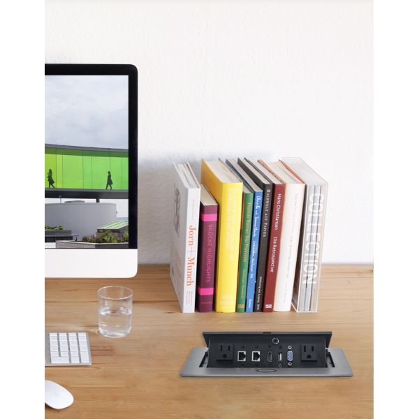 Multifunction Usb Desk Recessed Worktop Sockets Box For Workspace Room ODM