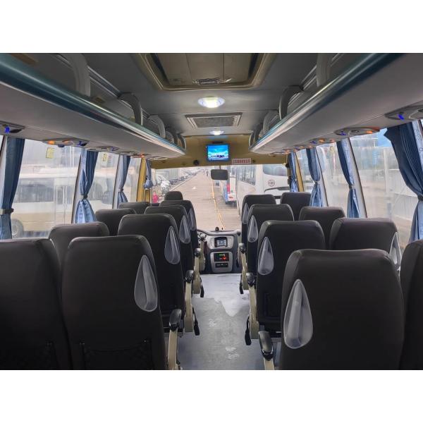Used Shuttle Bus 26 Seats Sealing Window 8.5 Meters 220hp Engine Manual Transmission Kinglong Bus XMQ6859