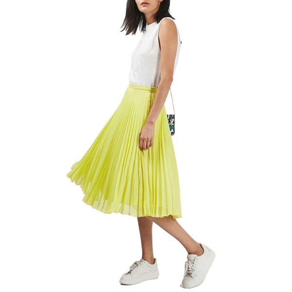 Customizable 100% Polyester Chiffon Pleated Maxi Skirt for Women in Plus Sizes and Custom Colors