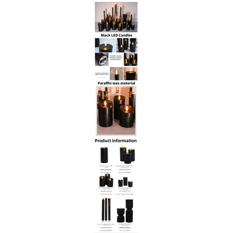 Real Wax LED Pillar Candle with Remote Control and Timer Function for Home Decor